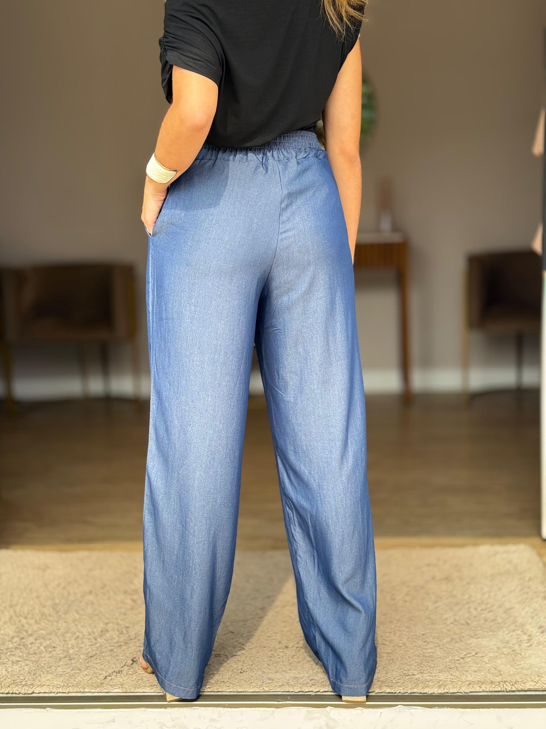 Calça Pantalona Tencel