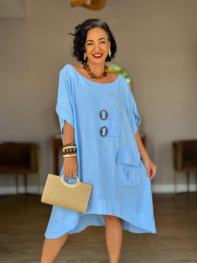 Vestido Linho Puro