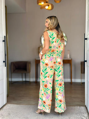 Conjunto Floral Linho