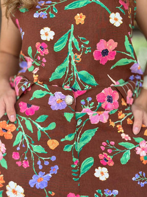 Conjunto Floral Linho