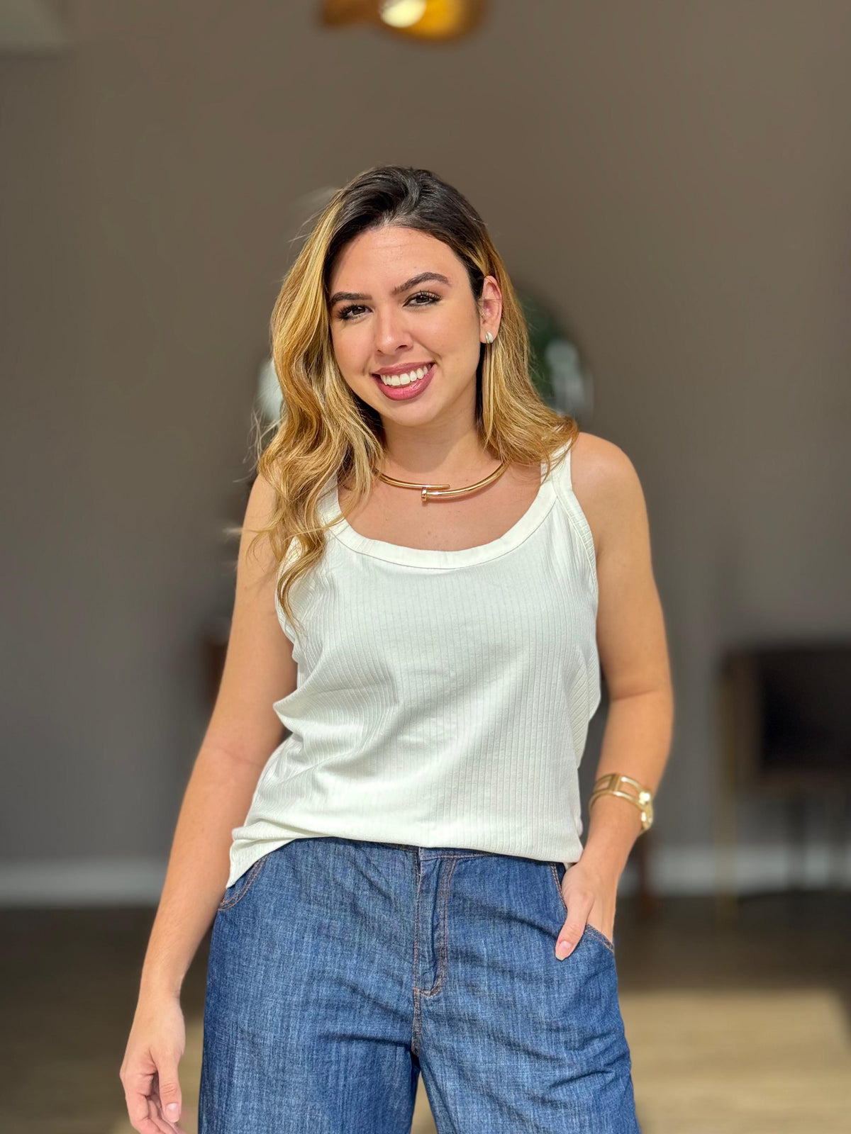 Blusa Canelada Alcinha