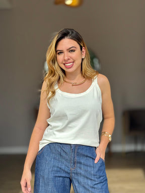 Blusa Canelada Alcinha