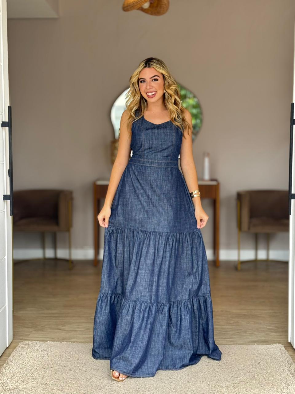Vestido Jeans Sarjado