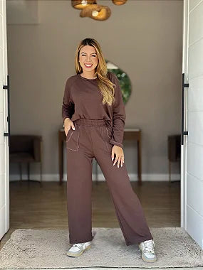 Conjunto Pesponto Moletinho Manga Longa