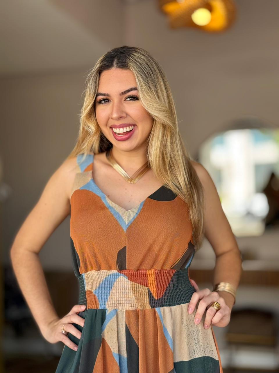 Macacão Tule Estampado