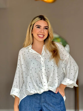 Camisa Over Poá