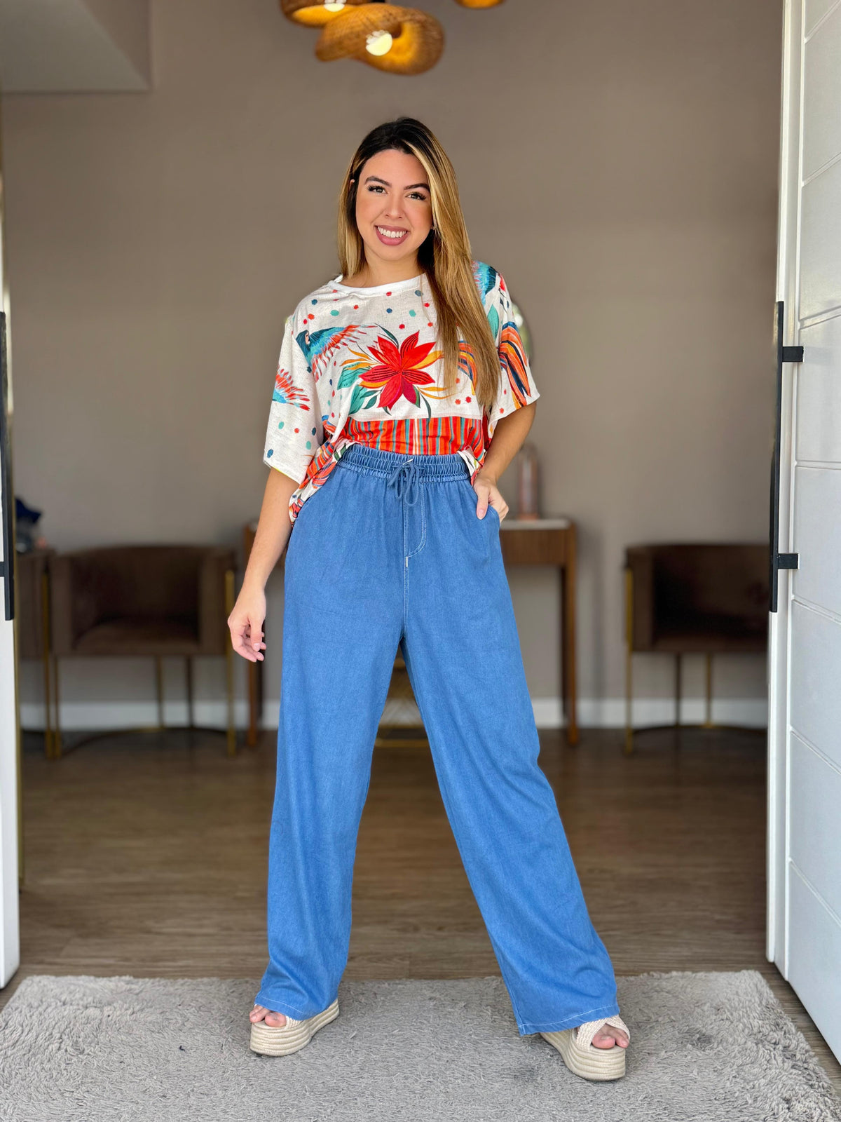 Calça Jeans Pantalona Molinha