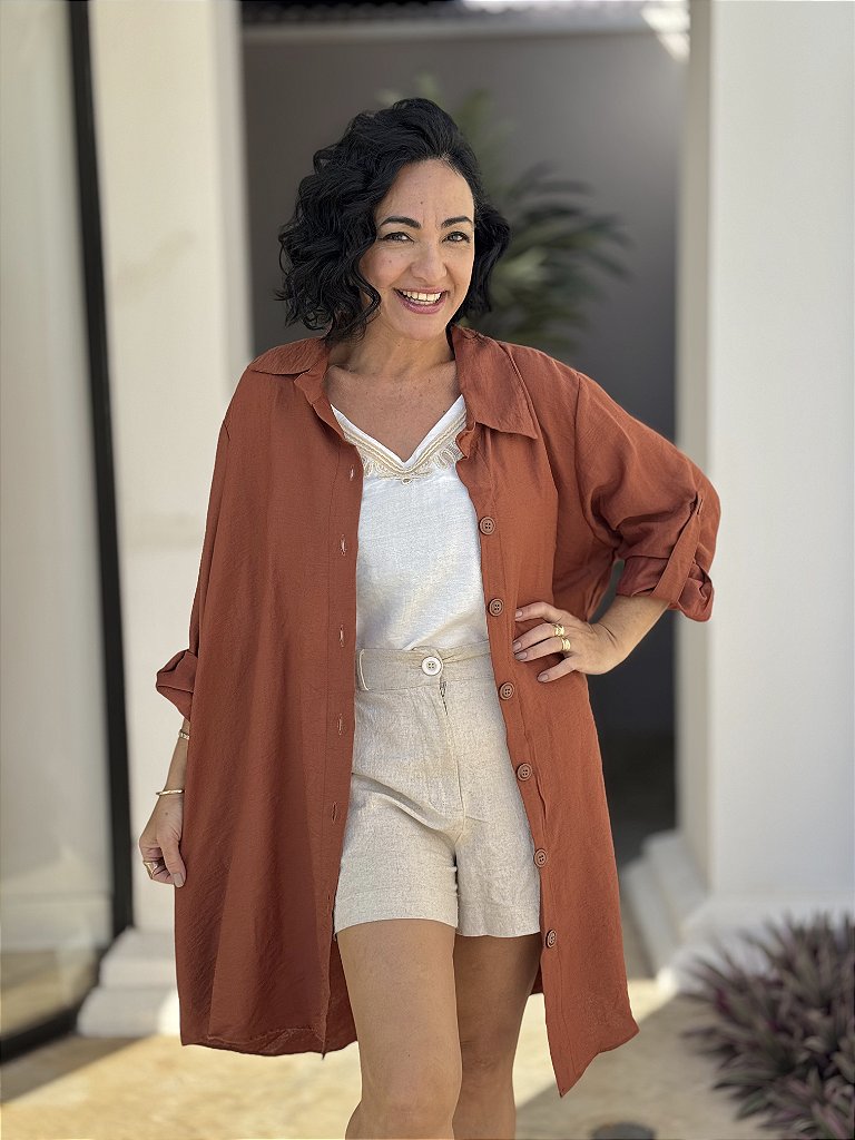 Máxi Camisa Viscolinho