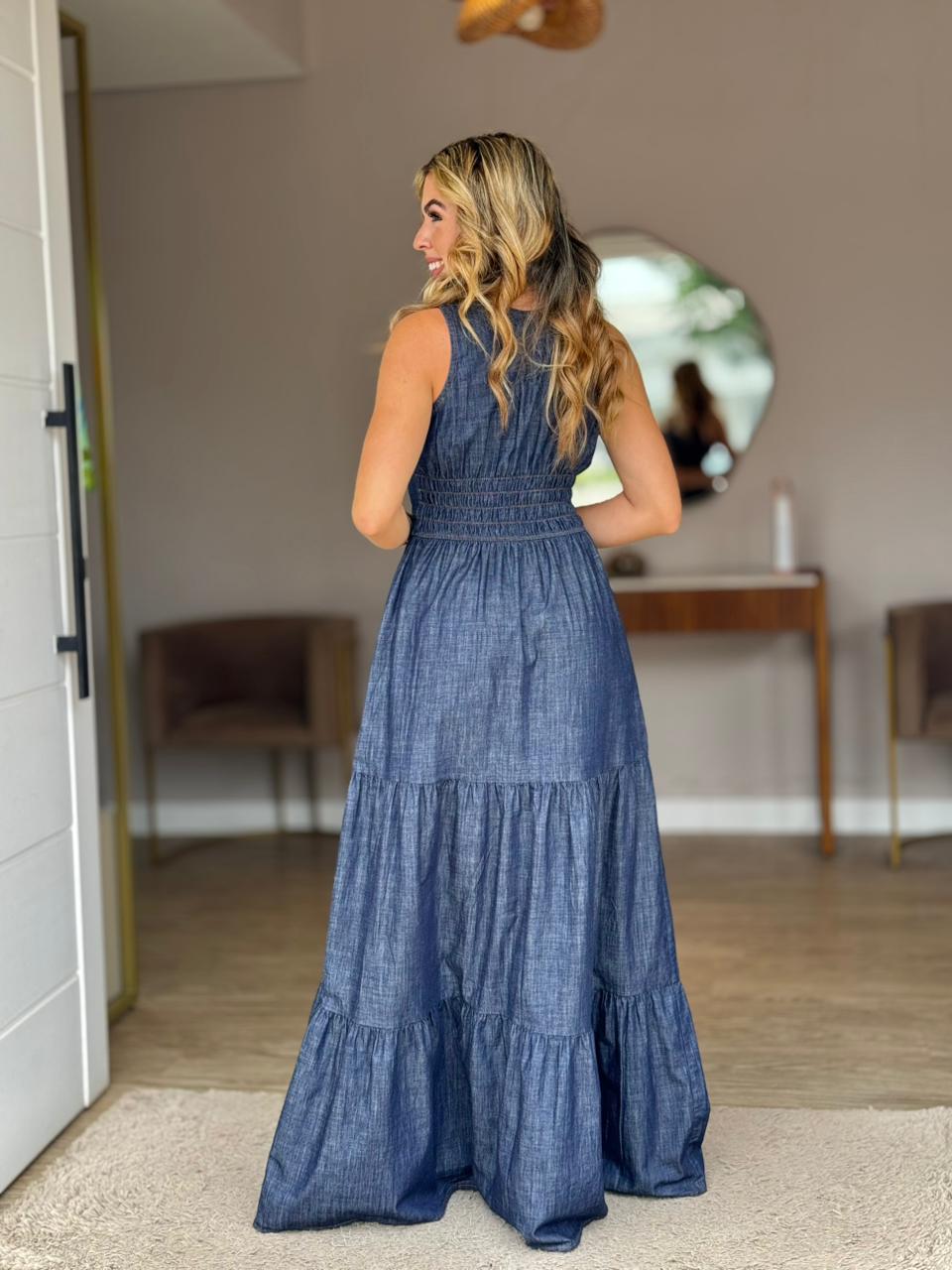 Vestido Jeans Sarjado