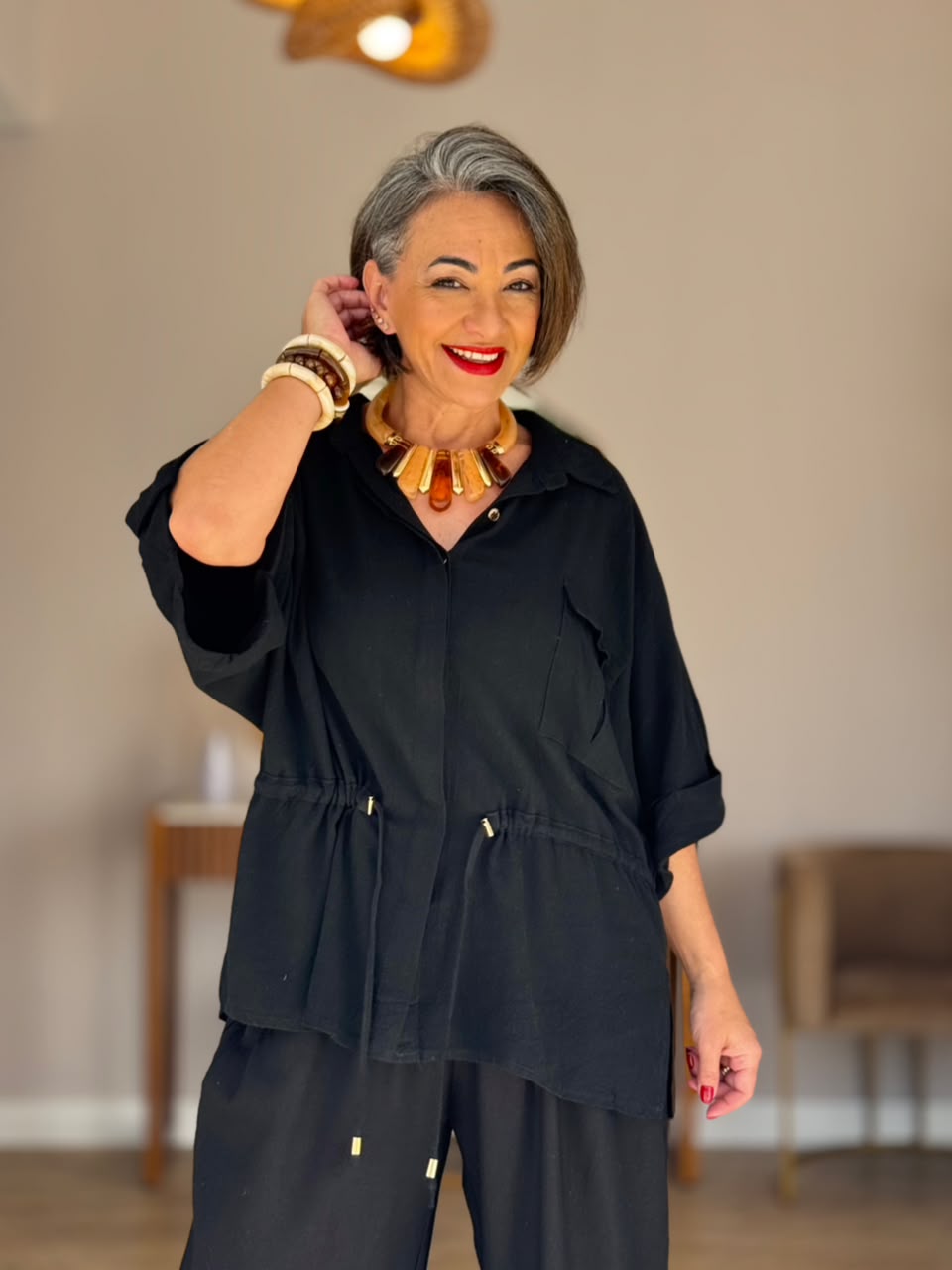 Camisa Linho Utilitária