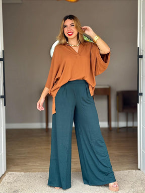 Calça Pantalona Forrada
