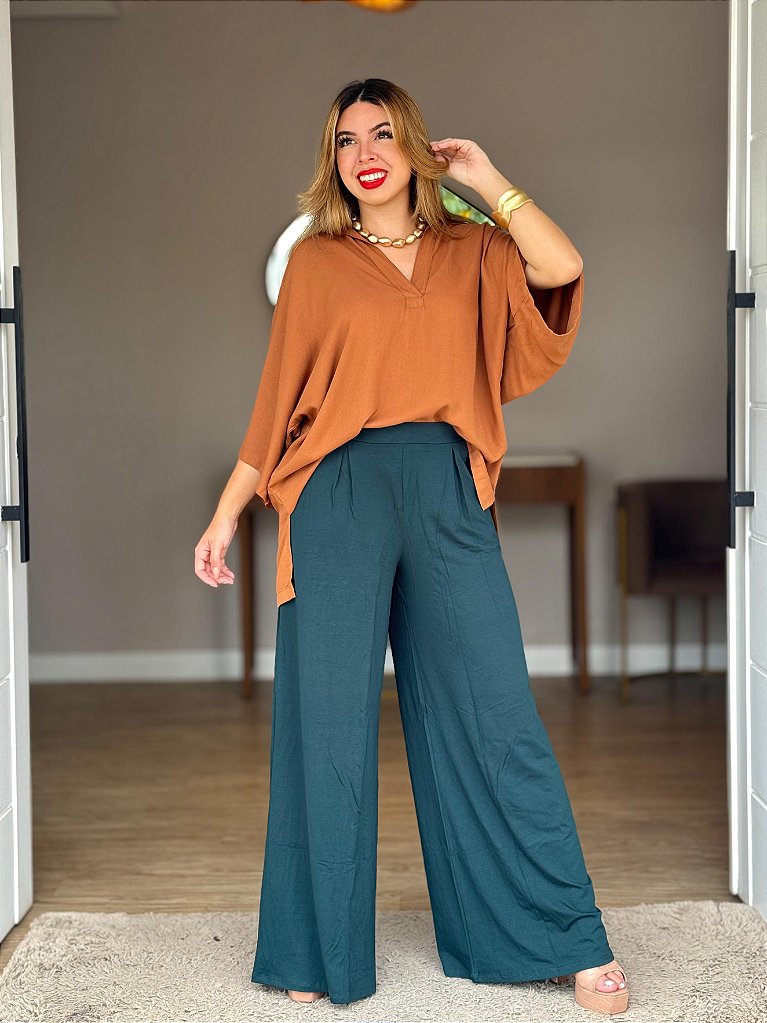 Calça Pantalona Forrada